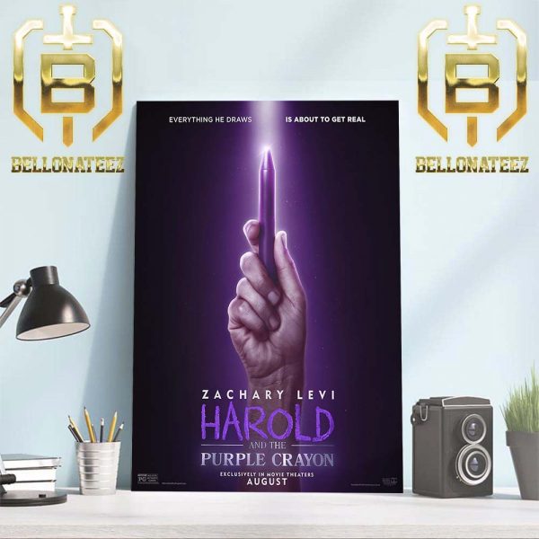 Official Poster Harold And The Purple Crayon Everything He Draws Is About To Get Real With Starring Zachary Levi Home Decor Poster Canvas