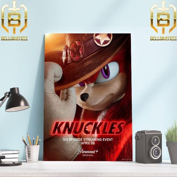 Official Poster Knuckles Six Episode Streaming Event Premieres April 26 On Paramount Plus Home Decor Poster Canvas