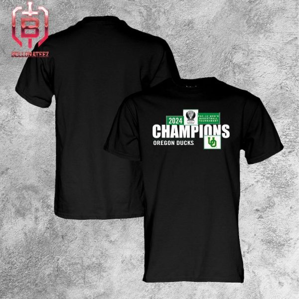 Oregon Ducks 2024 Pac-12 Men’s Basketball Conference Tournament Champions Locker Room Unisex T-Shirt