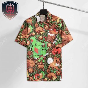 Pokemon Trendy Rock Type Aloha Style For Summer Vacation Pokemon Hawaiian Shirt