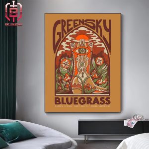 Poster Design For Green Sky Blue Grass And Their 2 Night Run At The Ryman Auditorium Nashville TN Home Decor Poster Canvas