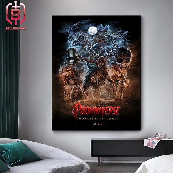 Poster For Poohniverse Monsters Assemble The Movie Will Unite Tinkerbell Bambi Pinocchio Peter Pan Tigger Piglet The Mad Hatter And Sleeping Beauty Home Decor Poster Canvas