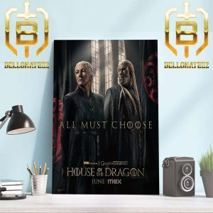 Princess Rhaenys Targaryen And Lord Corlys Velaryon All Must Choose Team Black In House Of The Dragon Home Decor Poster Canvas