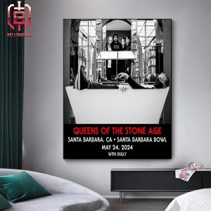 Queens Of The Stone Age The End Is Nero Show At Santa Barbara Bowl CA On May 24 2024 With Bully Home Decor Poster Canvas