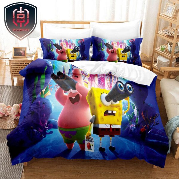 Realistic SpongeBob And Patrick Star In The Ocean Gift For Kid To Decor Bedroom Bedding Set