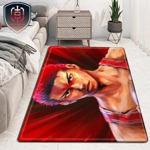 Red Hair Cool Sakuragi Hanamichi Slam Dunk Red Doormat Washable Living Room Kitchen Carpet Rug