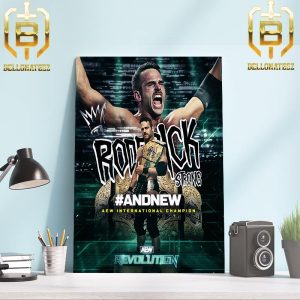 Roderick Strong becomes the new international champion at AEW International Champion Home Decor Poster Canvas