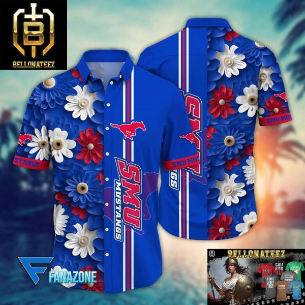 SMU Mustangs NCAA Flower Aloha Hawaiian Shirt For Men And Women