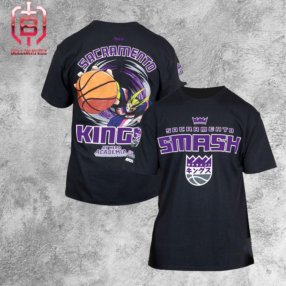 Sacramento Kings NBA x My Hero Academia All Might Smash Merchandise Fan Gift Shirt