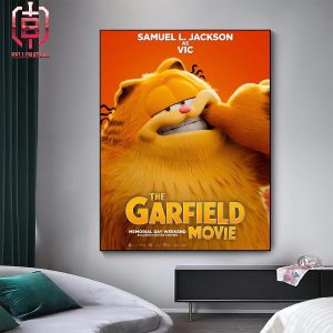 Samuel L Jackson As Vic In The Garfield Movie Memorial Day Weekend Releasing In Theaters On May 24 Home Decor Poster Canvas
