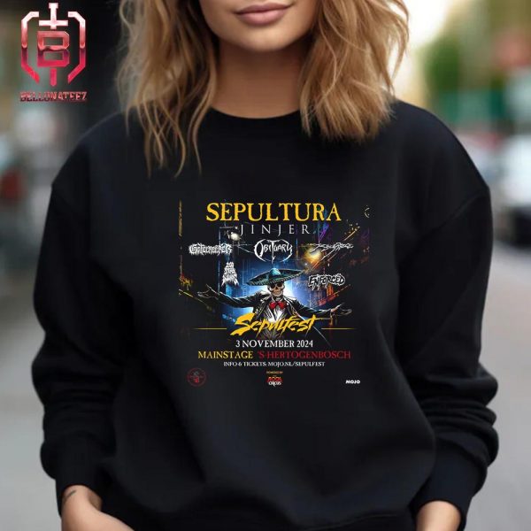Sepultura Spulfest Powered By Rock Circus Mainstage S-Hertongenbosch On 3 November 2024 Unisex T-Shirt