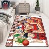 Shohoku High Basketball Team In Time Out With Coach Anzai Slam Dunk Carpet Washable Living Room Kitchen Carpet Rug