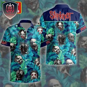 Slipknot Halloween Horror Characters Blue For Men And Women Tropical Summer Hawaiian Shirt