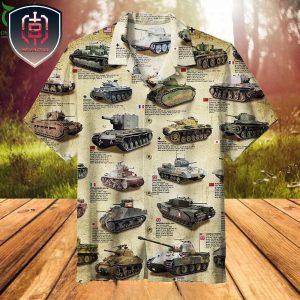 Tanks of WWII Collection Unisex For Men And Women Tropical Summer Hawaiian Shirt