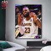 The Journey To 40000 Points Of Scoring King Lebron James With PPG All 21 Seasons Home Decor Poster Canvas