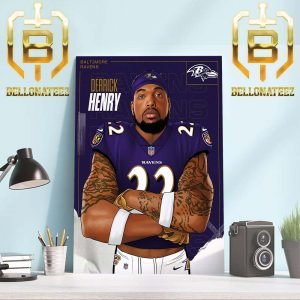 The New King In Baltimore Welcome Derrick Henry To Baltimore Ravens Home Decor Poster Canvas