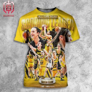 The New NCAA All-Time Leading Scorer Is Iowa Hawkeyes Caitlin Clark All Over Print Shirt