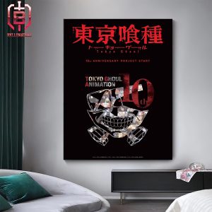 Tokyo Ghoul Annimation 10th Anniversary Project Starts Home Decor Poster Canvas
