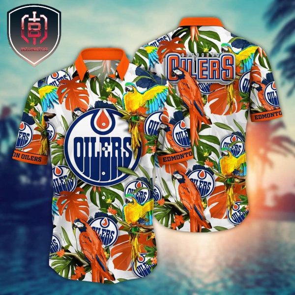 Trending Edmonton Oilers NHL Flower Floral For Men And Women Tropical Summer Hawaiian Shirt