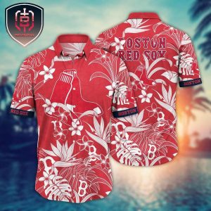 Trending MLB Boston Red Sox Flower Floral For Men And Women Tropical Summer Hawaiian Shirt