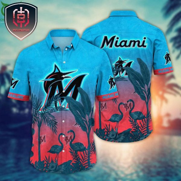 Trending MLB Miami Marlins Flower Tropical Summer For Men And Women Tropical Summer Hawaiian Shirt