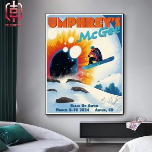 Umphrey’s Mc Gee Poster Three Night Journey In A Place Belly Up Apsen CO Merchandise Home Decor Poster Canvas