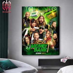 WWE Money In The Bank And WWE NXT Heatwave Emanating From Scotia Bank Arena In Toronto This July 15th 2024 Home Decor Poster Canvas