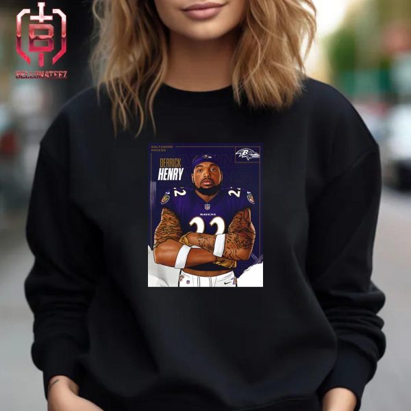 Welcome New King In Ravens Derrick Henry To Baltimore Ravens NFL 2024 Unisex T-Shirt