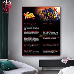 X-Men 97 Episode List Released On March 20th 2024 Home Decor Poster Canvas