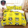 SpongeBob Squarepants Yellow Bed Sheet Bedroom Decor For Kid And Family 3 Patterns Bedding Set