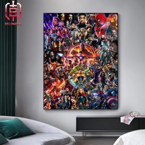 All Super Heroes Of MCU Marvel Studios Happy National Super Hero Day Home Decor Poster Canvas