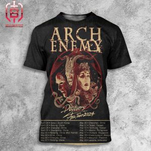 Arch Enemy Deceivers Asia Tour 2024 Date List Kick Off On April 24th 2024 All Over Print Shirt