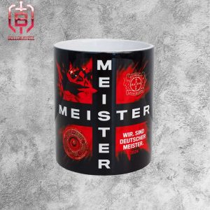 Bayer 04 Leverkusen Wir Sind Deutscher Meister 2024 Locker Room Drink Coffee Ceramic Mug