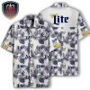 Beer Hawaiian Shirt Miller Lite Its Time Skull Yellow Blue For Men And Women Aloha Hawaiian Shirt