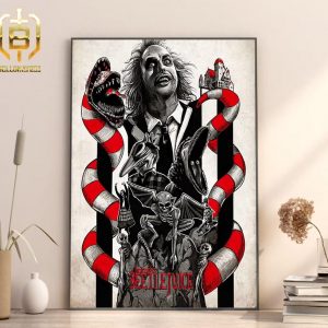Beetlejuice Here Lies Horror Comedy Movie Michael Keaton Home Decor Poster Canvas