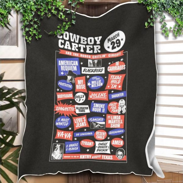 Beyonce Unveils Cowboy Carter Tracklist Fleece Blanket