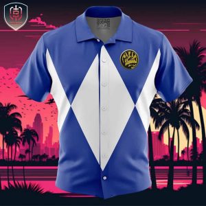 Blue Ranger Mighty Morphin Power Rangers Beach Wear Aloha Style For Men And Women Button Up Hawaiian Shirt