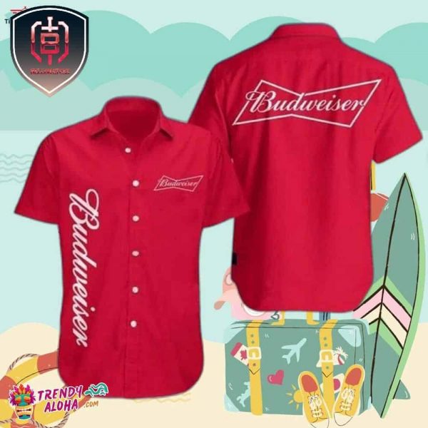 Budweiser Beer Vibrant 3D Print Stylish Summer Hawaiian Shirt