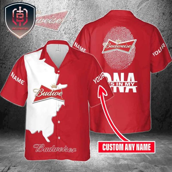 Budweiser For Men And Women Its In My Dna Hawaiian Shirt