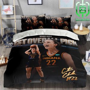 Caitlin Clark Has Been Selected 1st Overall By The Indiana Fever WNBA Draft 2024 Bedroom Decor Bedding Set