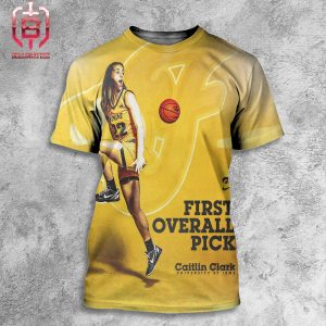 Caitlin Clark Iowa Hawkeyes Is First Overall Pick To WNBA By Idiana Fever All Over Print Shirt