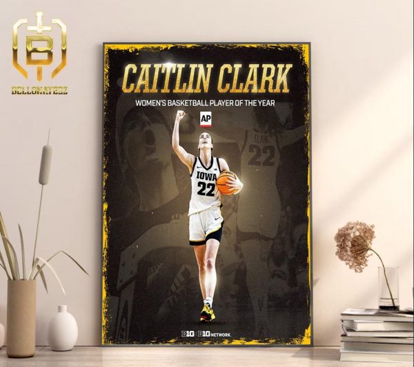 Caitlin Clark Womens Basketball Player Of The Year 2024 AP Associated Press Home Decor Poster Canvas