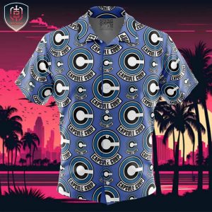 Capsule Corp Dragon Ball Z Beach Wear Aloha Style For Men And Women Button Up Hawaiian Shirt