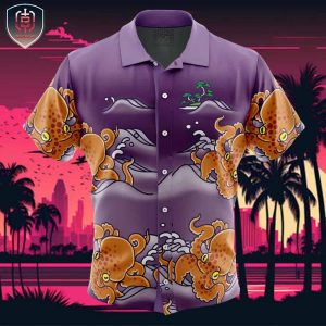 Chili Octo Aloha Splatoon Beach Wear Aloha Style For Men And Women Button Up Hawaiian Shirt