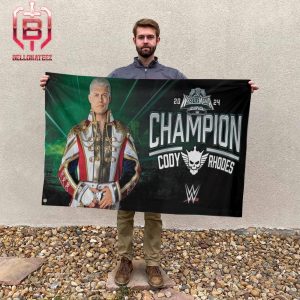 Cody Rhodes Finish The Story And New WWE Universal Champions WrestleMania XL Garden House 2 Sides Flag