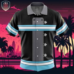 Company 8 Fire Force Beach Wear Aloha Style For Men And Women Button Up Hawaiian Shirt