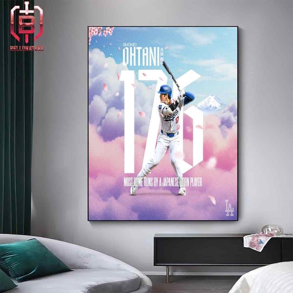 Congratulations Shohei Ohtani On Hitting More Home Runs Than Any Other Japanese-Born MLB Player Home Decor Poster Canvas