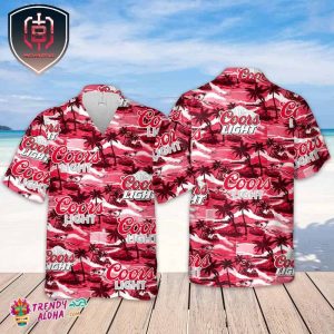 Coors Light Hawaiian Sea Island Pattern Hawaiian Shirt Summer Beer Hawaiian Shirt