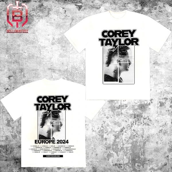 Corey Taylor Rock Tour Europe 2024 Start From May 26th At Instanbul Two Sides Unisex T-Shirt