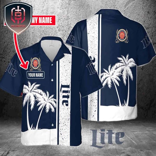 Custom Hawaiian Shirt with Best Gift For Family Summer Vacation Miller Lite Name